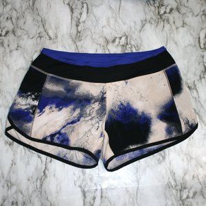 LULULEMON Shorts Milky Way Multi Print Run Speed Yoga Size 6